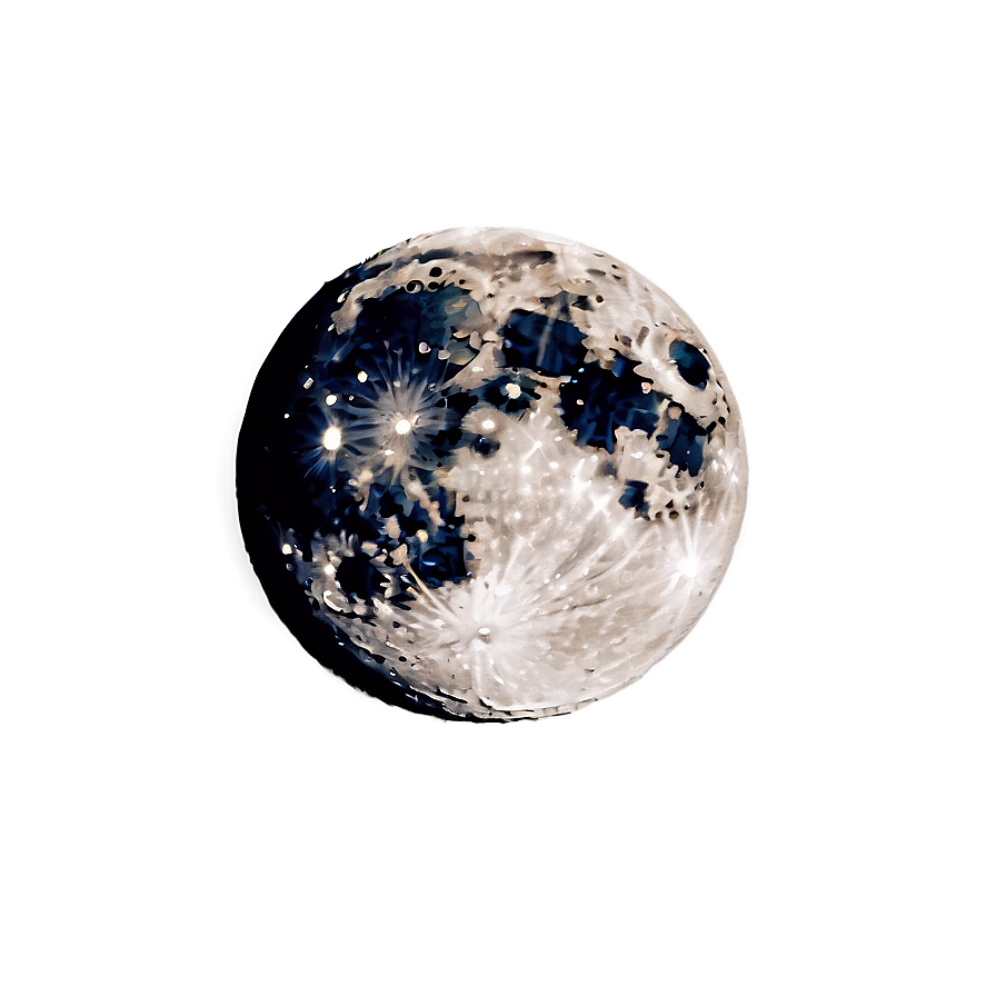 Moon With Craters Transparent Png Lbk43 PNG