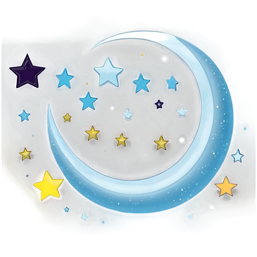 Moon With Stars Transparent Png 54 PNG