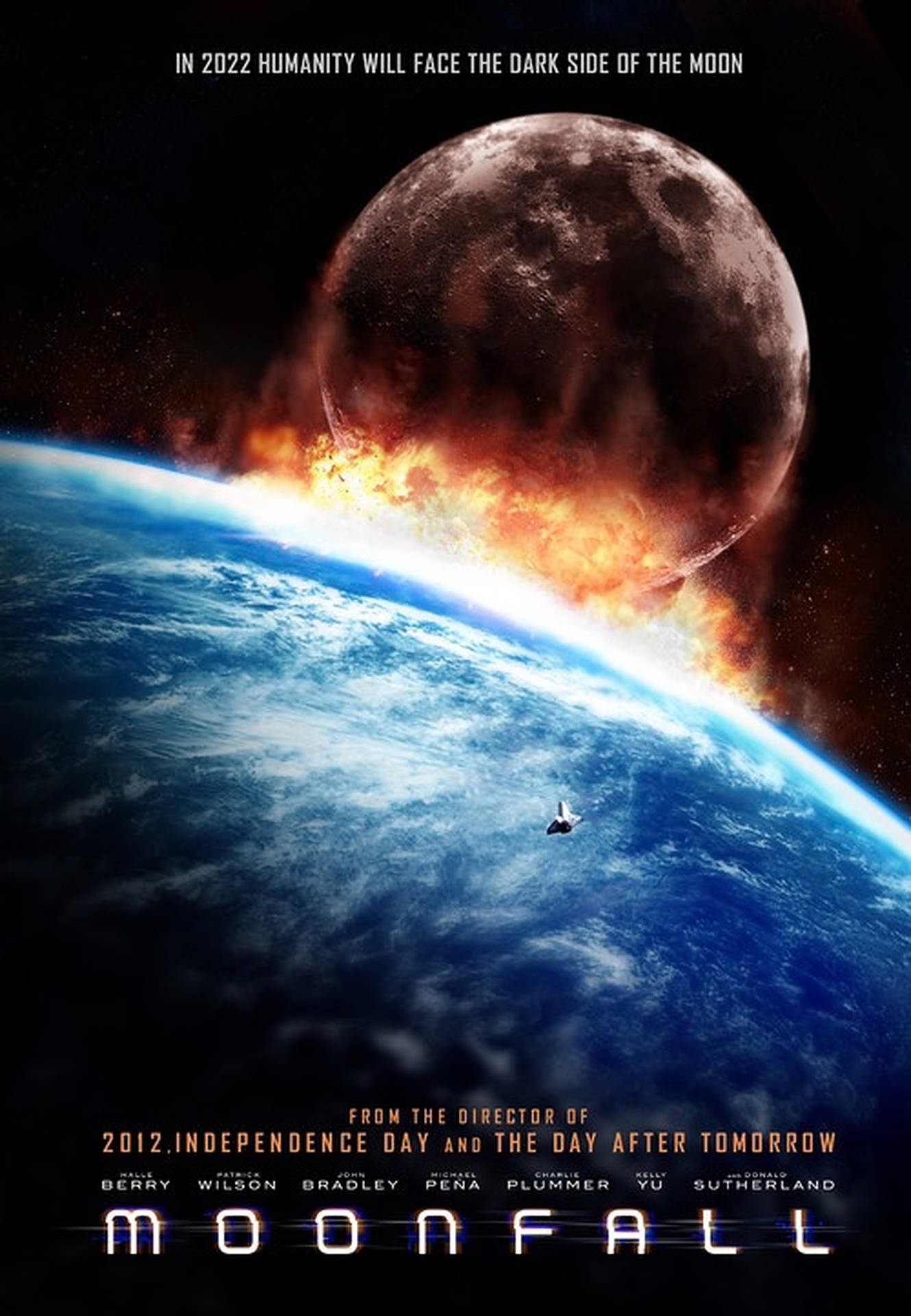 Moonfall Poster Moon Crashing Earth
