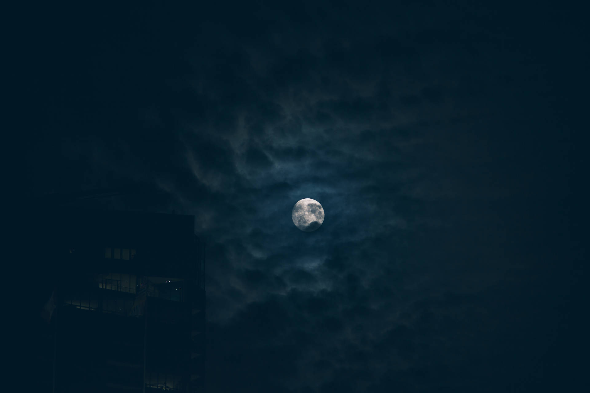 Moonlight Far Moon Dark Sky Wallpaper
