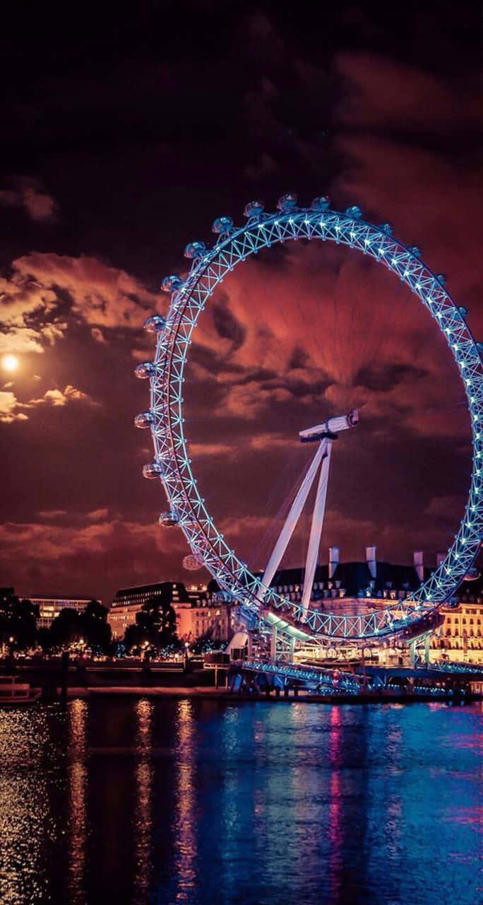 Moonlight Over London Eye Picture