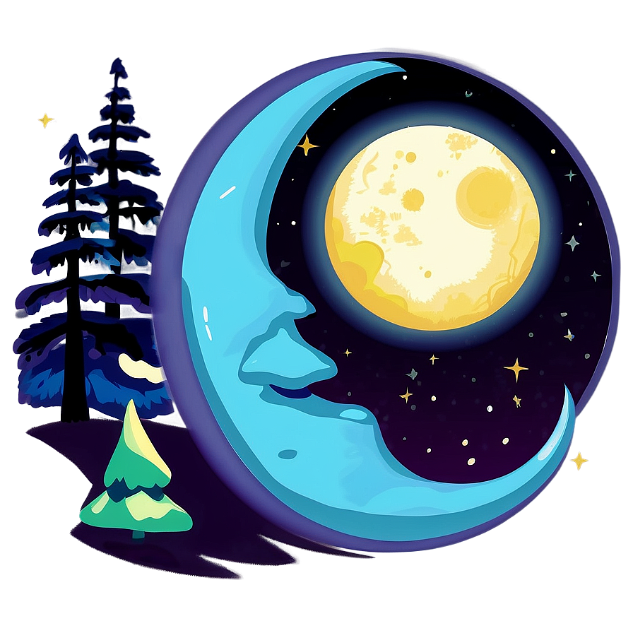 Moonlight Scene Transparent Png 05252024 PNG