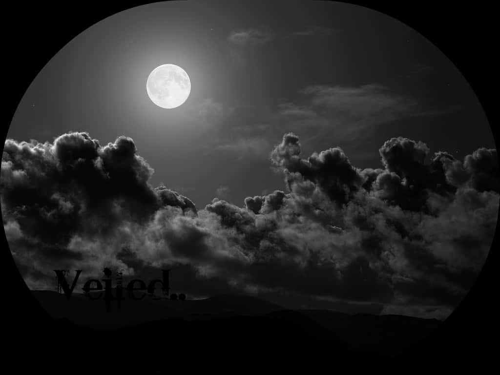 Moonlit Cloudscape Night Sky PNG