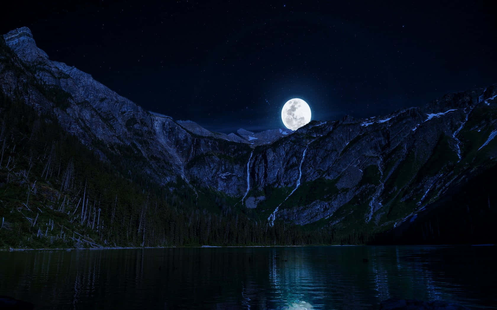 Moonlit_ Mountain_ Lake_ Nightscape.jpg Wallpaper