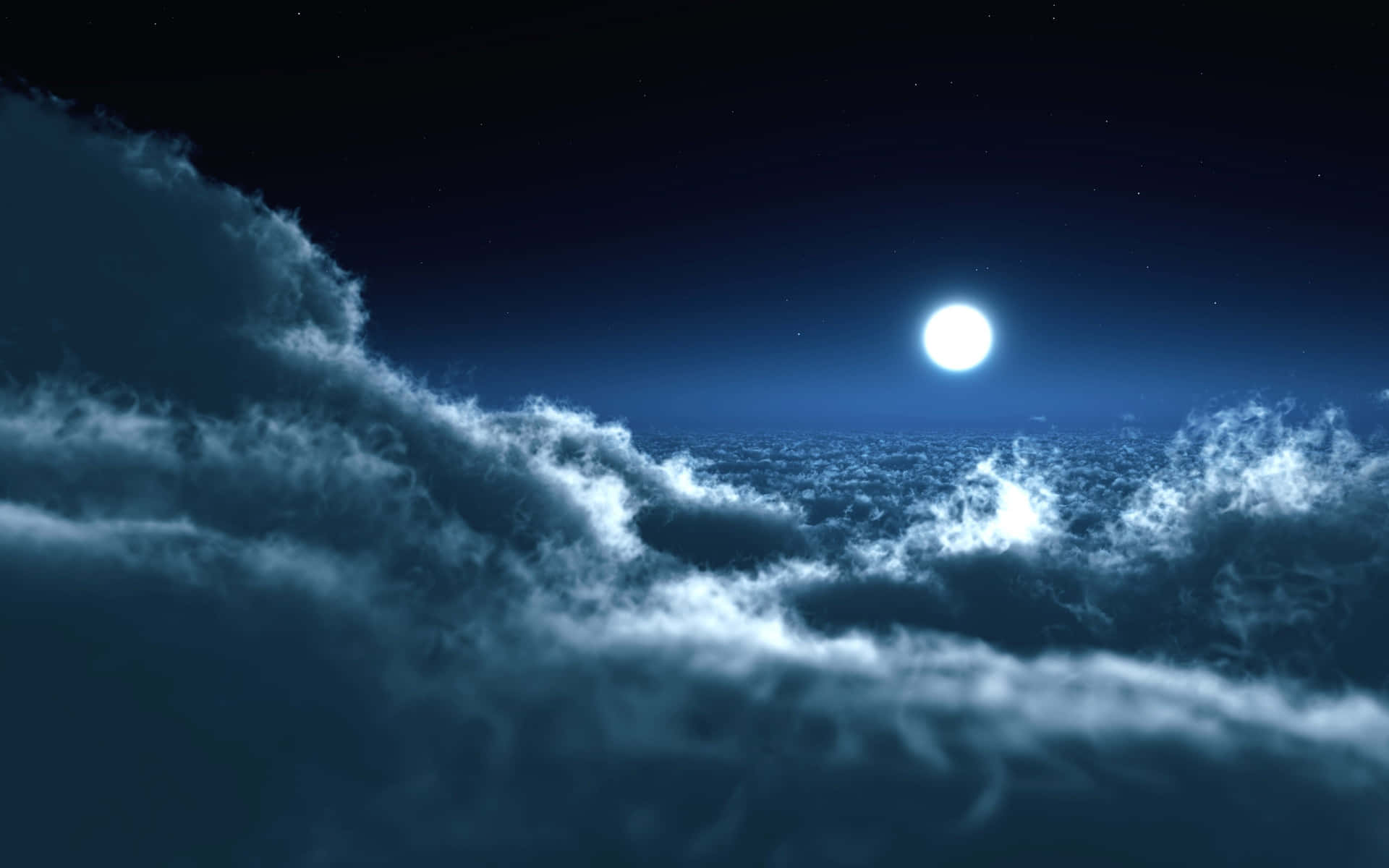 Moonlit_ Night_ Cloudscape Wallpaper