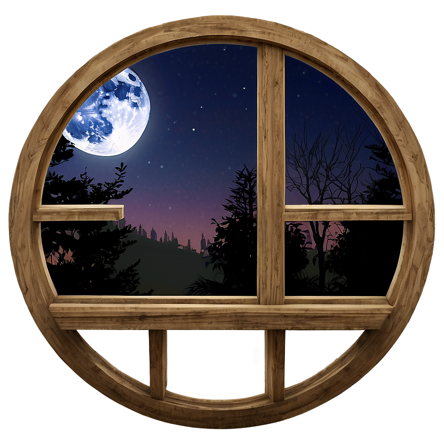 Download Moonlit Night Window Png Nhd | Wallpapers.com