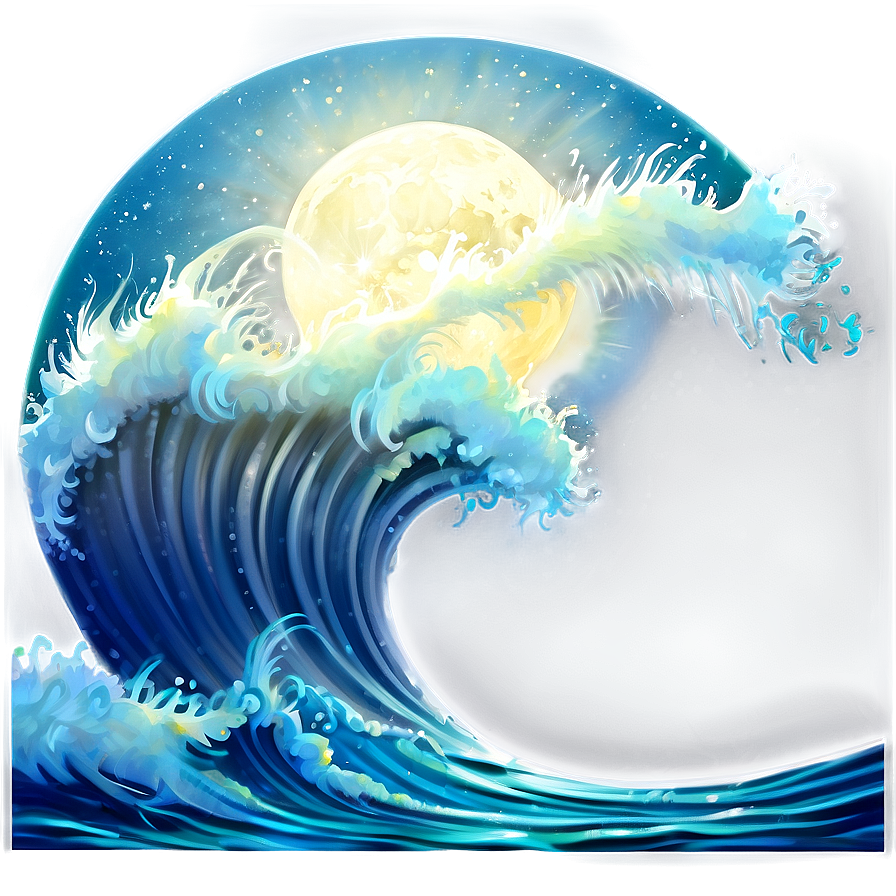 Moonlit Ocean Wave Png 95 PNG