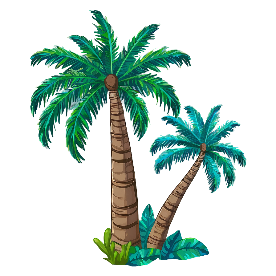 Moonlit Palm Tree Png Ghy9 PNG