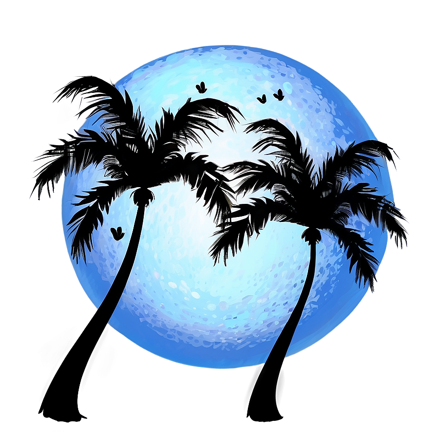 Moonlit Palm Tree Png Ibp PNG