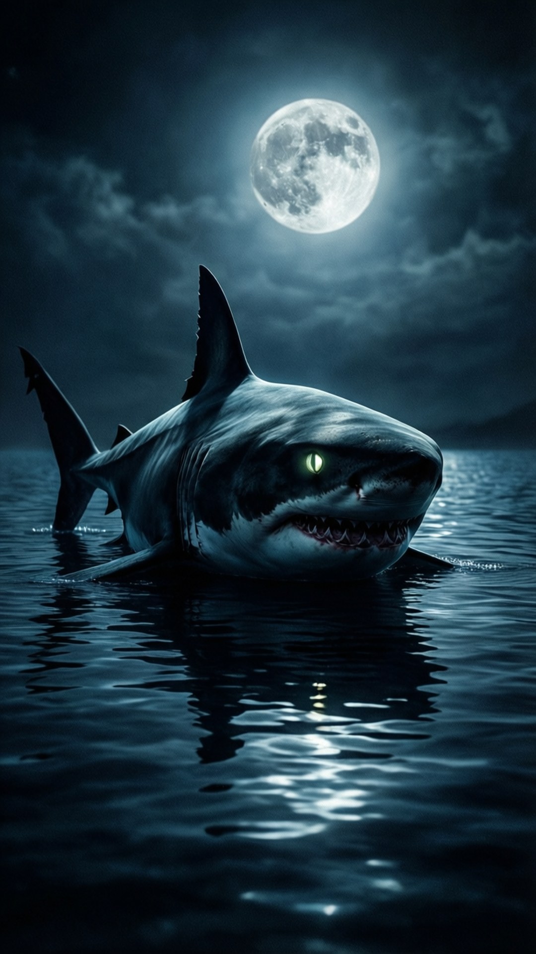 Mondbeschienenes Raubtier Wallpaper