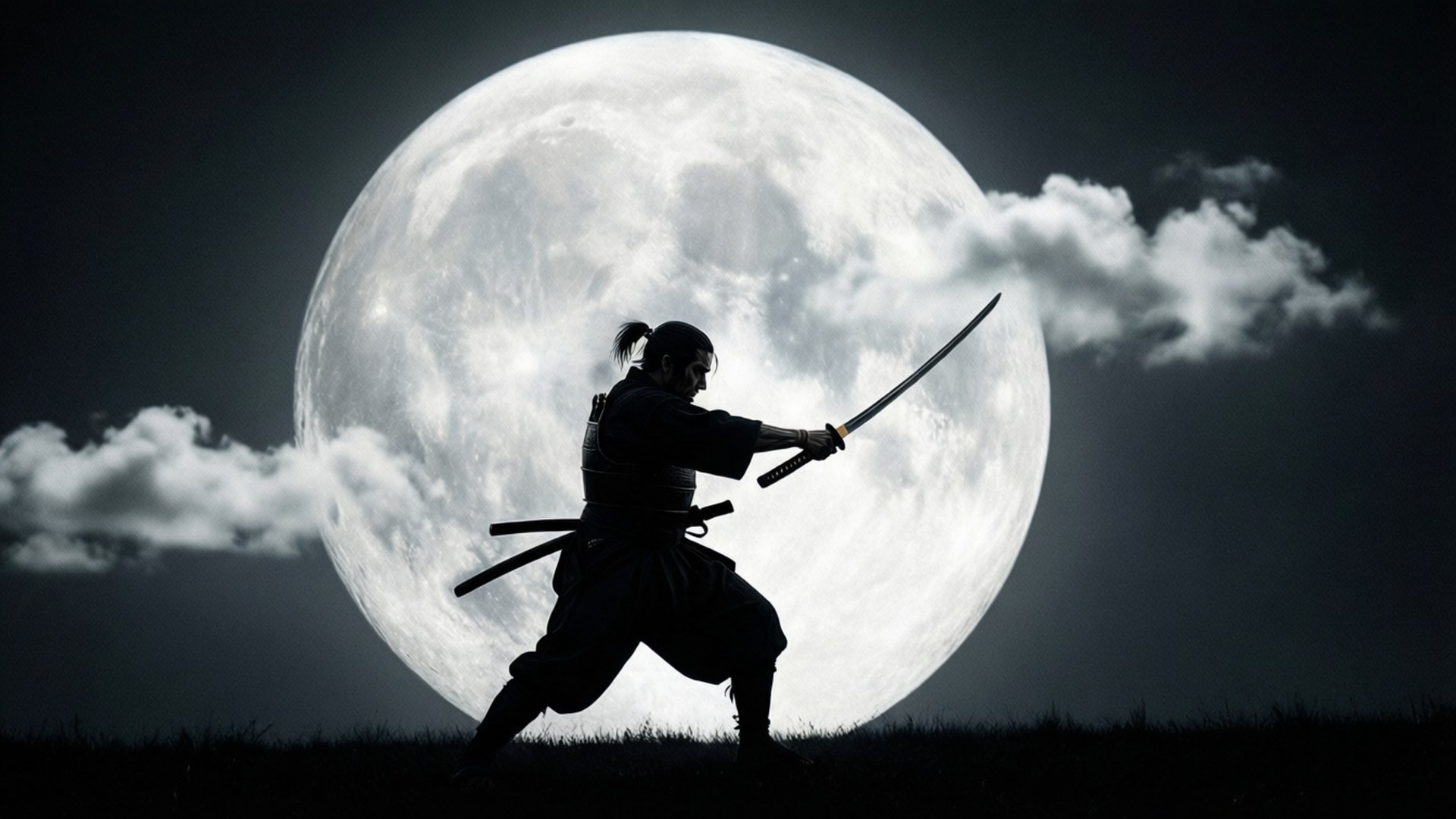 Maanverlichte Ronin Achtergronden