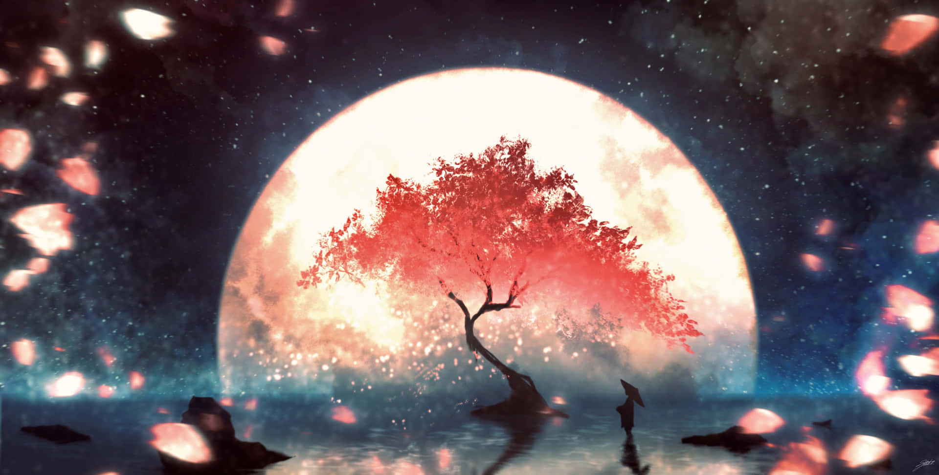 Moonlit_ Sakura_ Serenity.jpg Wallpaper