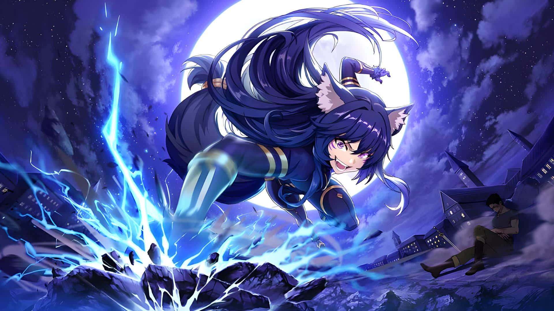 Moonlit Shadow Master Electric Strike Wallpaper