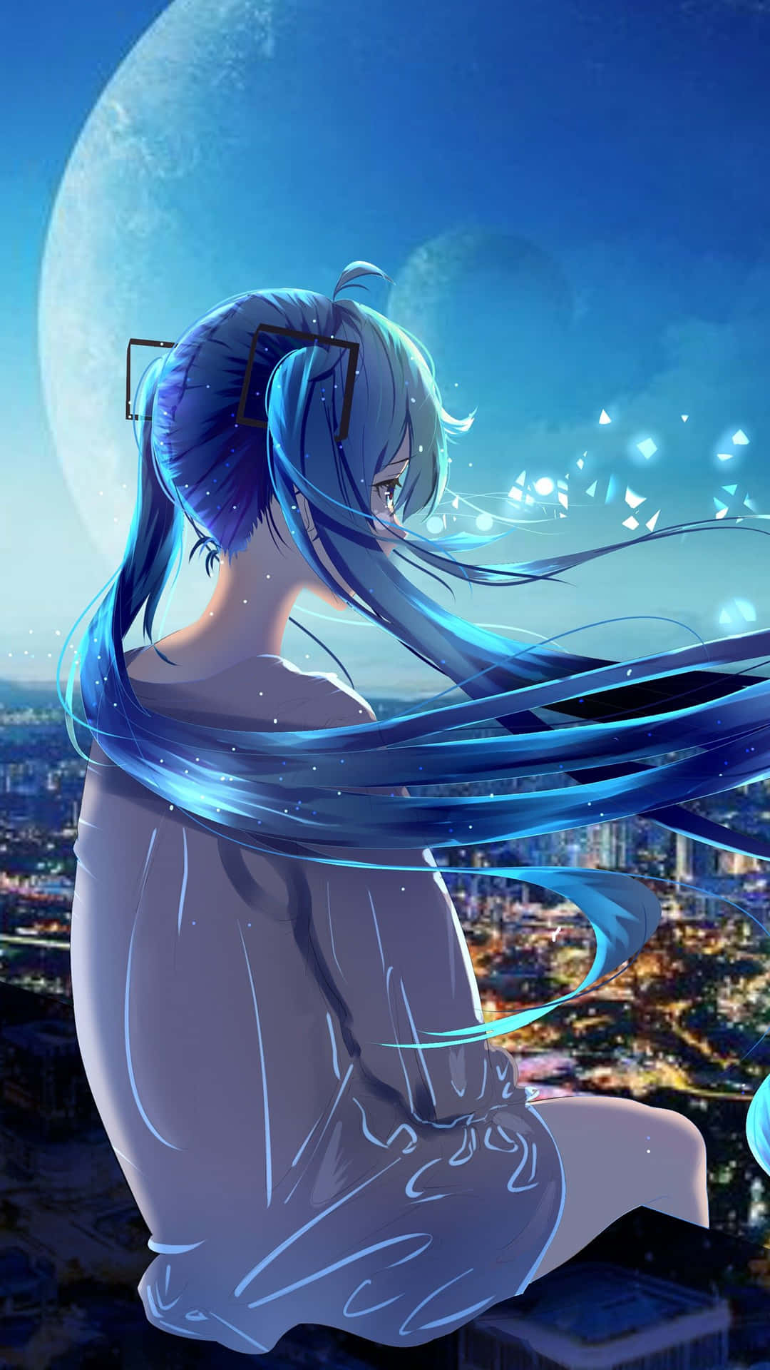 Moonlit Solitude Anime Art Wallpaper