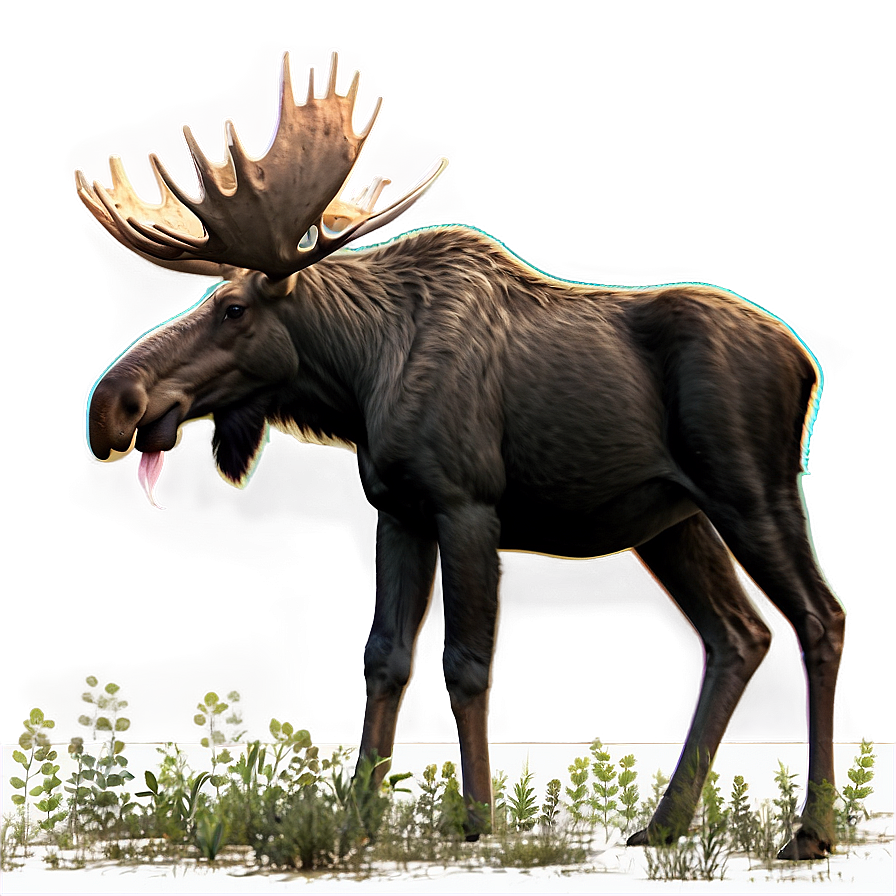 Moose And Forest Birds Png Ujq PNG