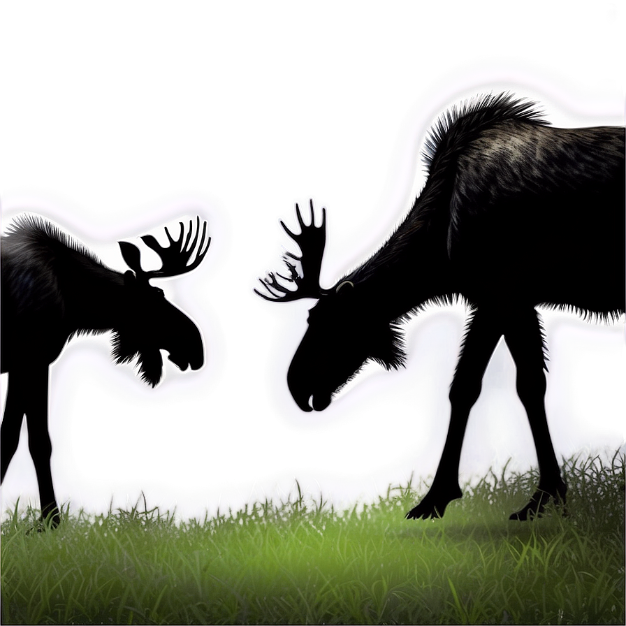 Moose Family Silhouette Png 92 PNG