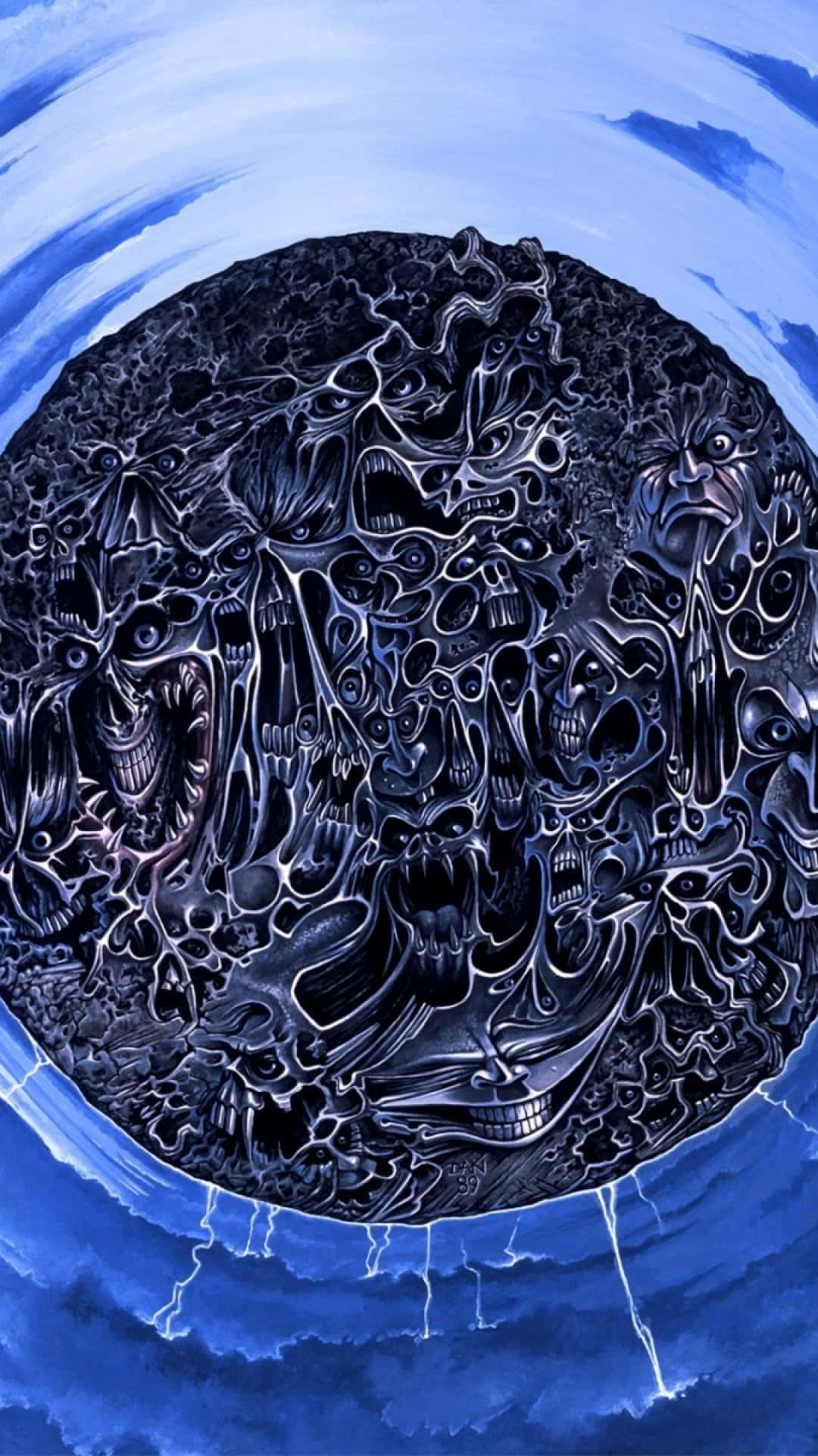 Morbid Blue Circle Wallpaper