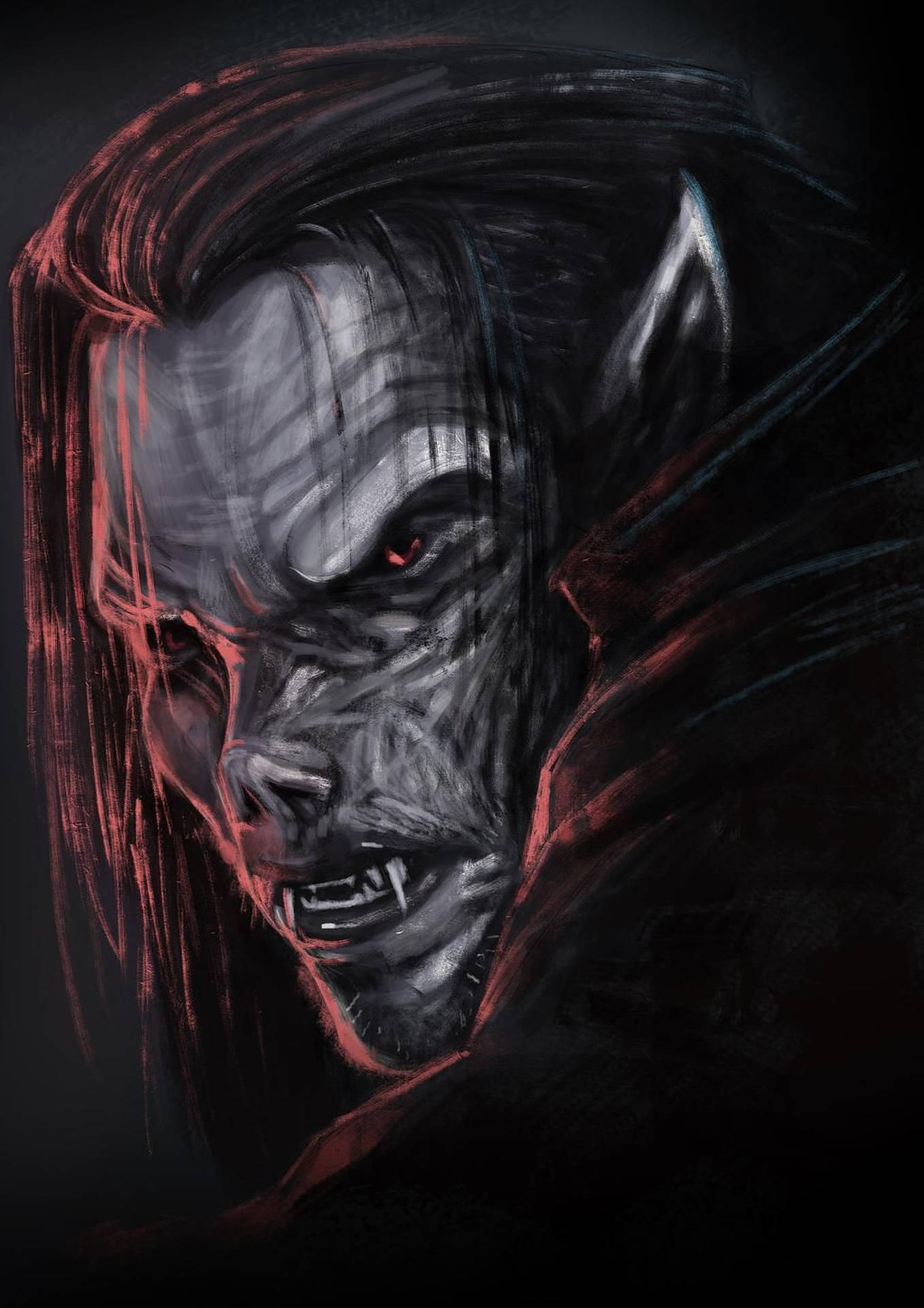 Morbius Digital Illustration Wallpaper