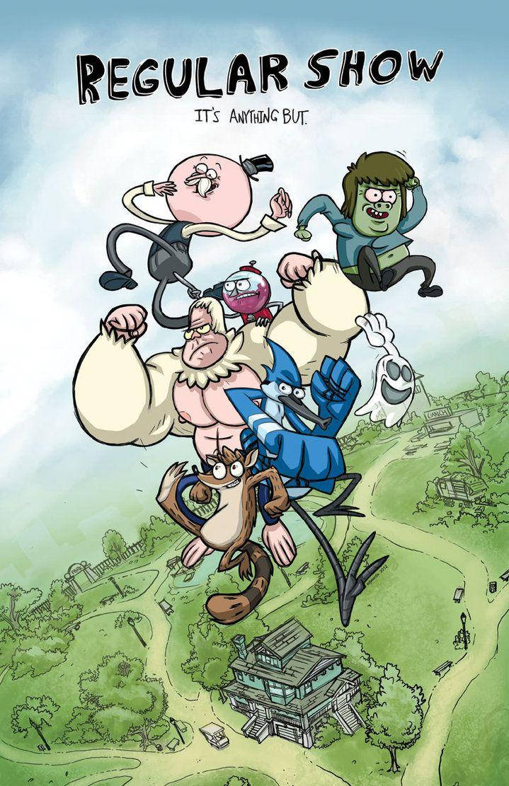 Mordecai And Rigby Cartoon Poster Wallpaper