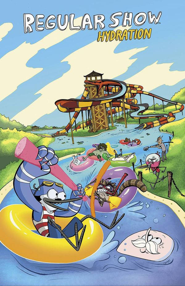 Mordecai And Rigby In The Pool Wallpaper