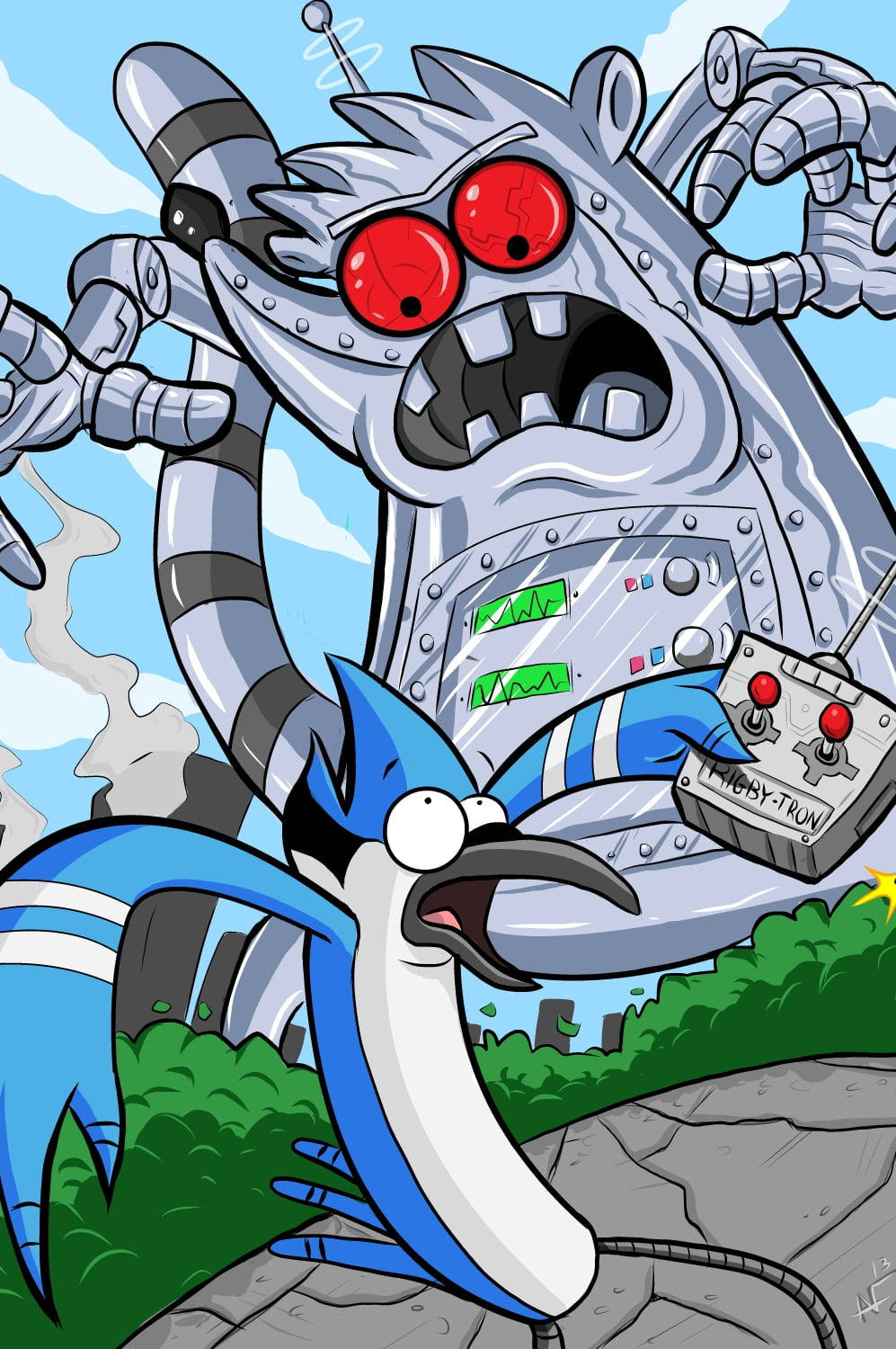 Mordecai And Robot Rigby Wallpaper