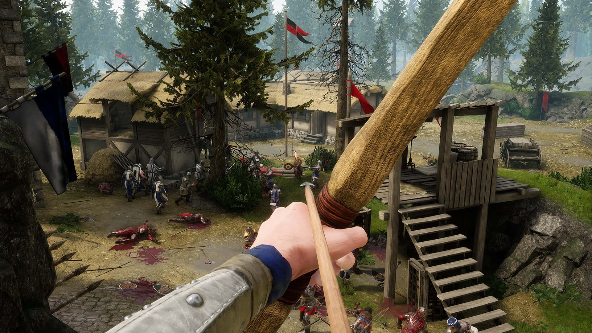 A Man Is Holding A Bow And Arrow In A Game