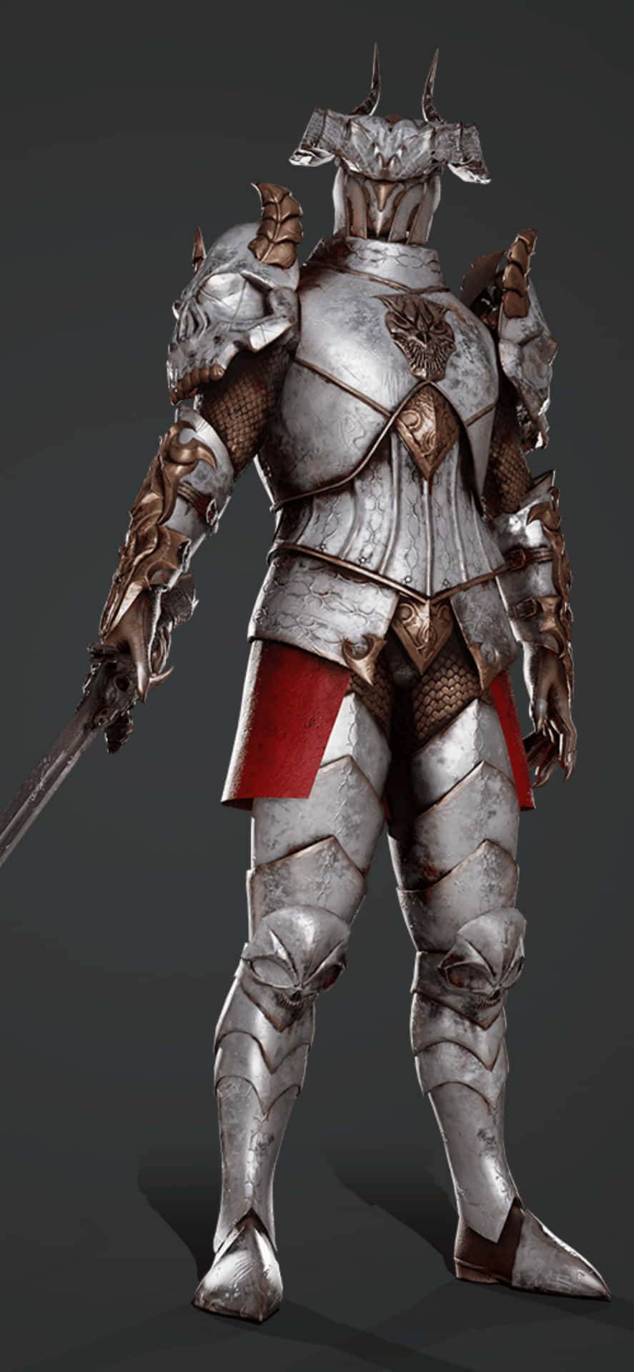 A Knight In Armor With A Sword