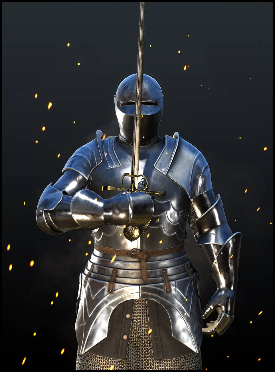 Mordhau Knight Mercenary Full Body Armor Set Wallpaper