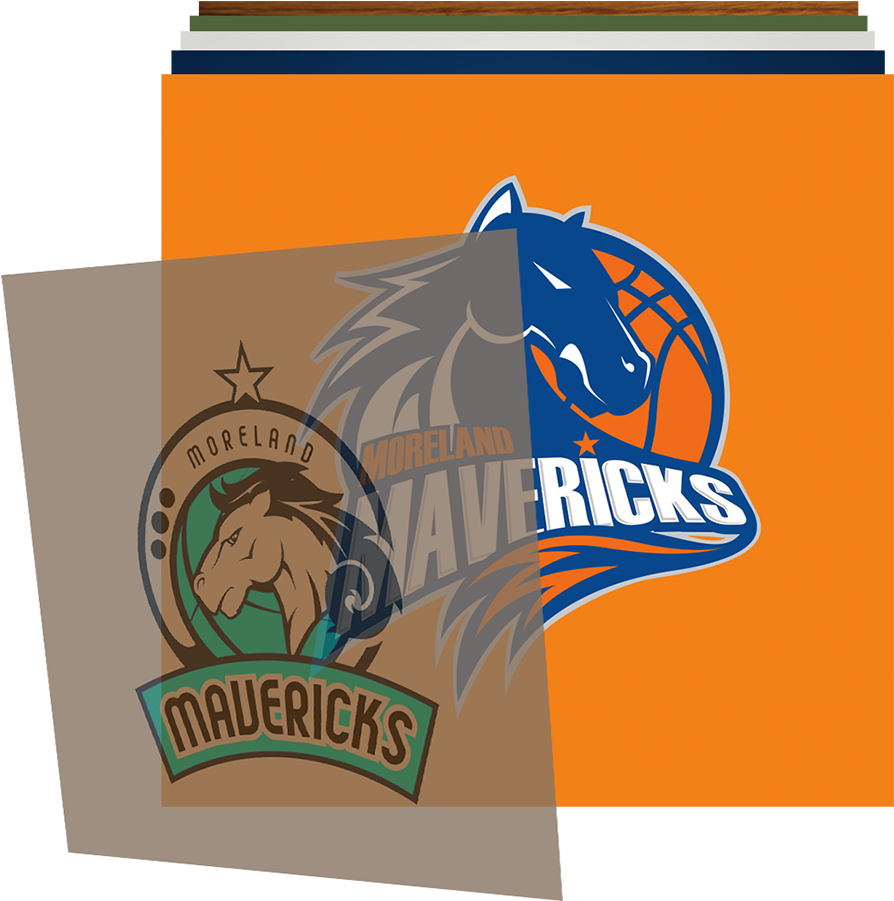 Moreland Mavericks Basketball Logo PNG