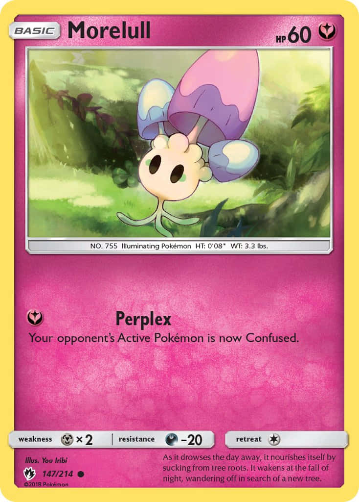 Morelull Pokemon Card Pink Wallpaper