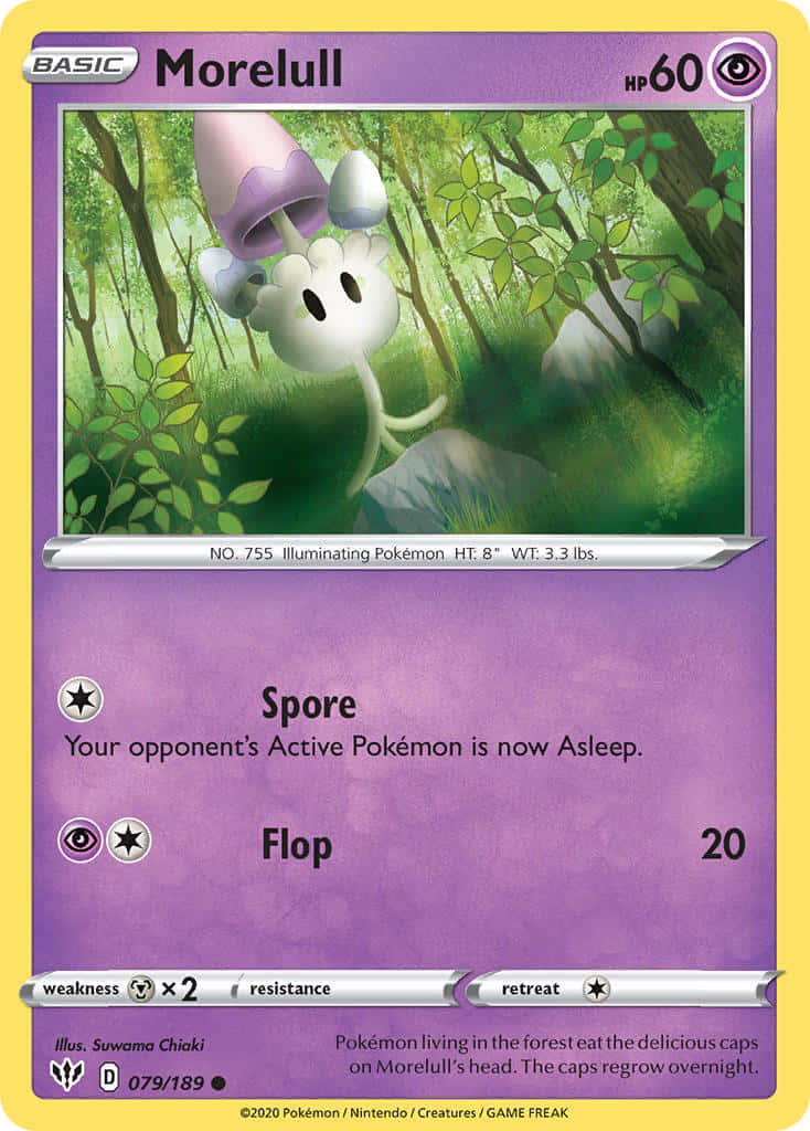 Morelull Pokemon Card Purple Wallpaper