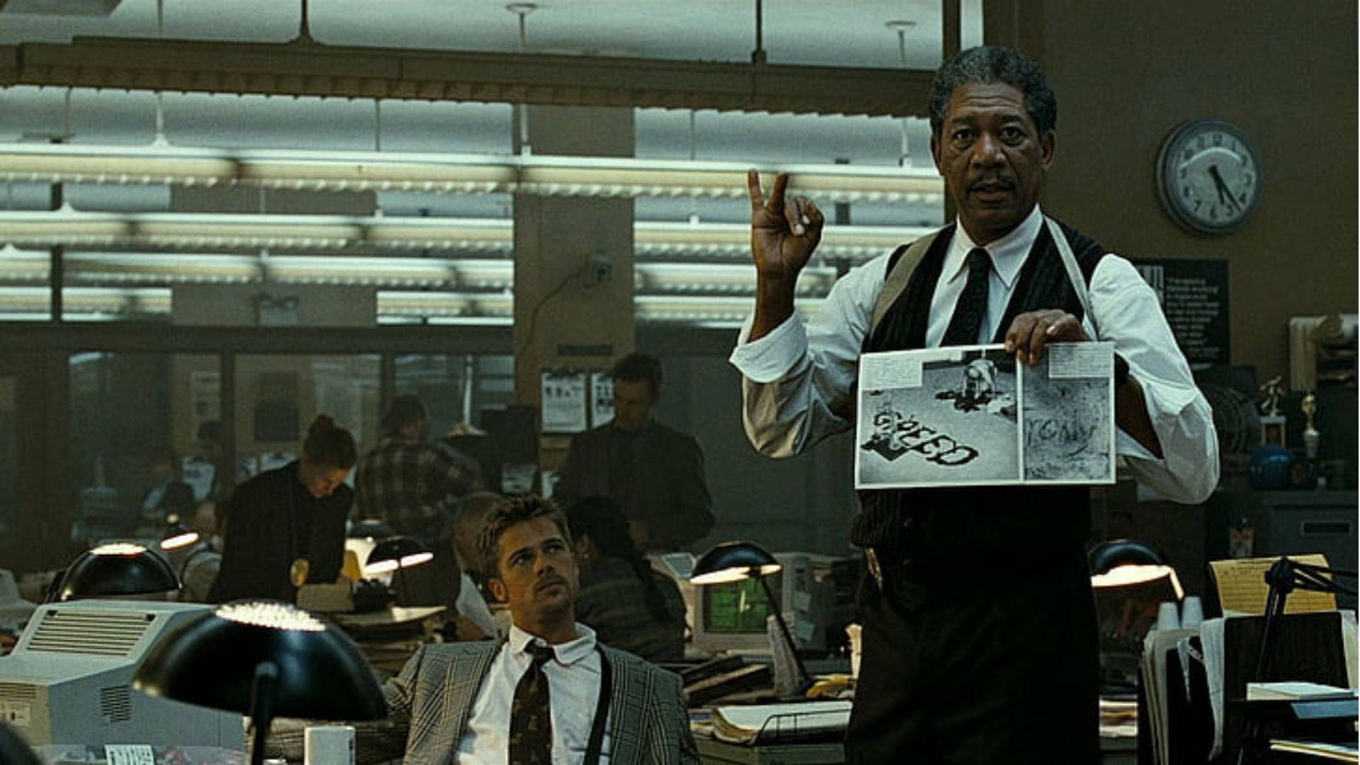 Morgan Freeman As Detective William Wallpaper