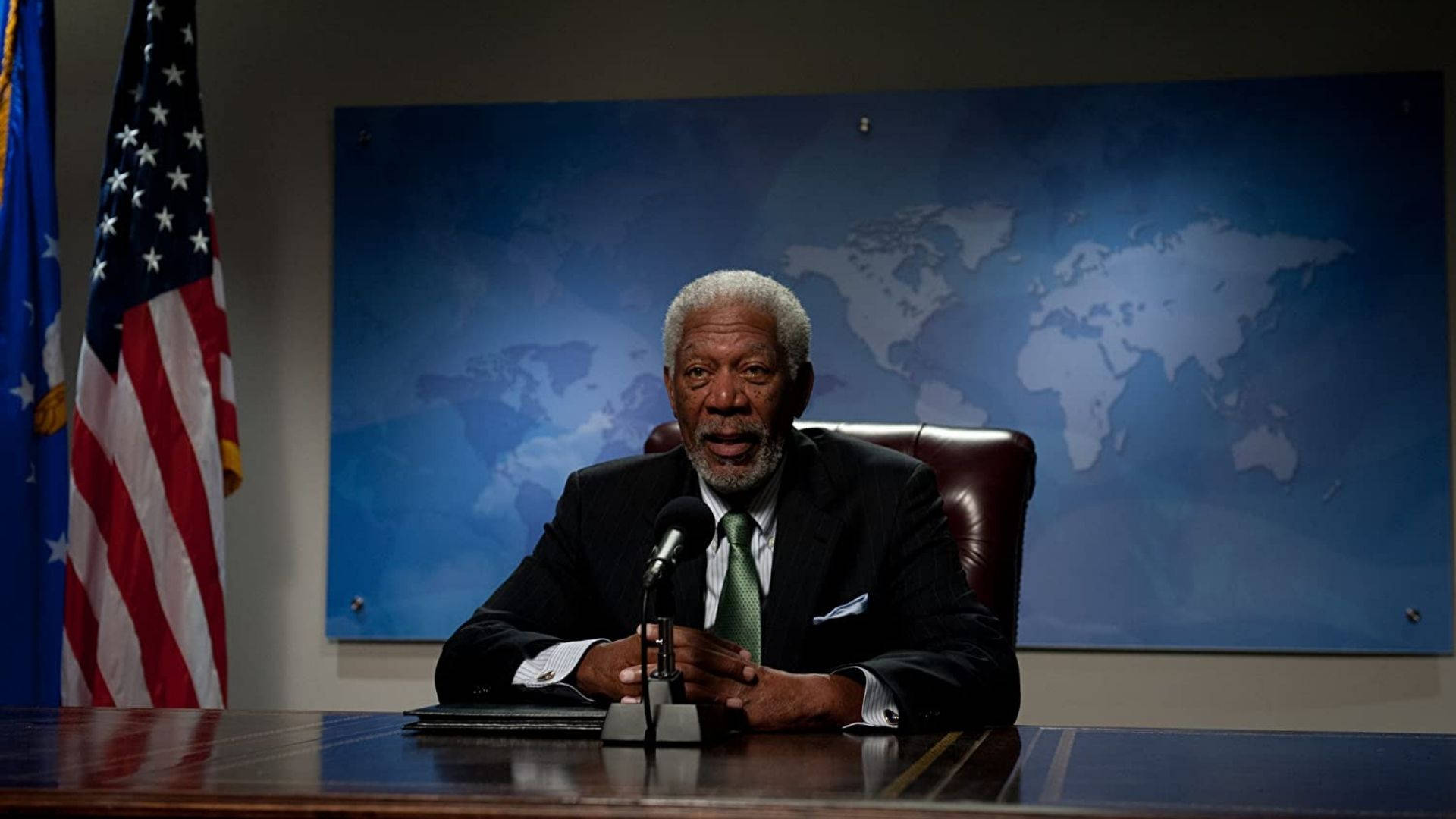 Morgan Freeman som præsident tapet Wallpaper