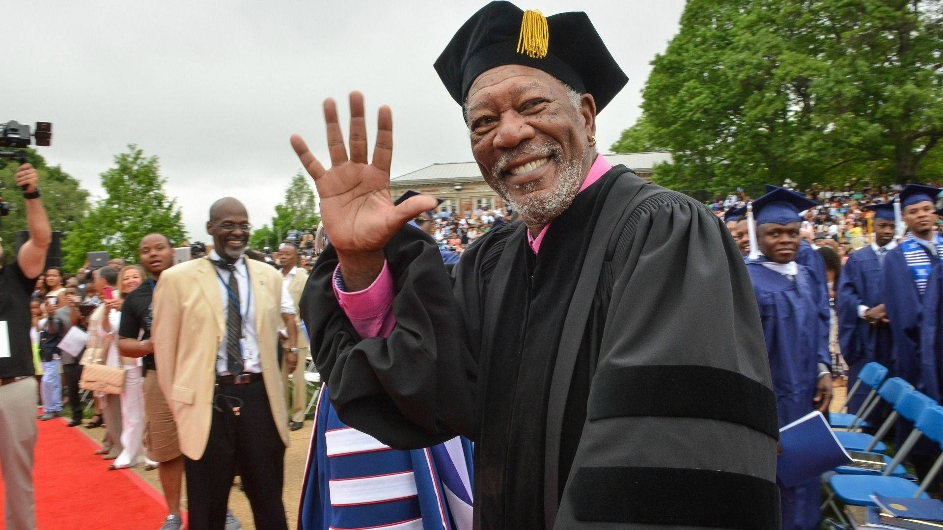 Ceremoniade Graduación De Morgan Freeman Fondo de pantalla