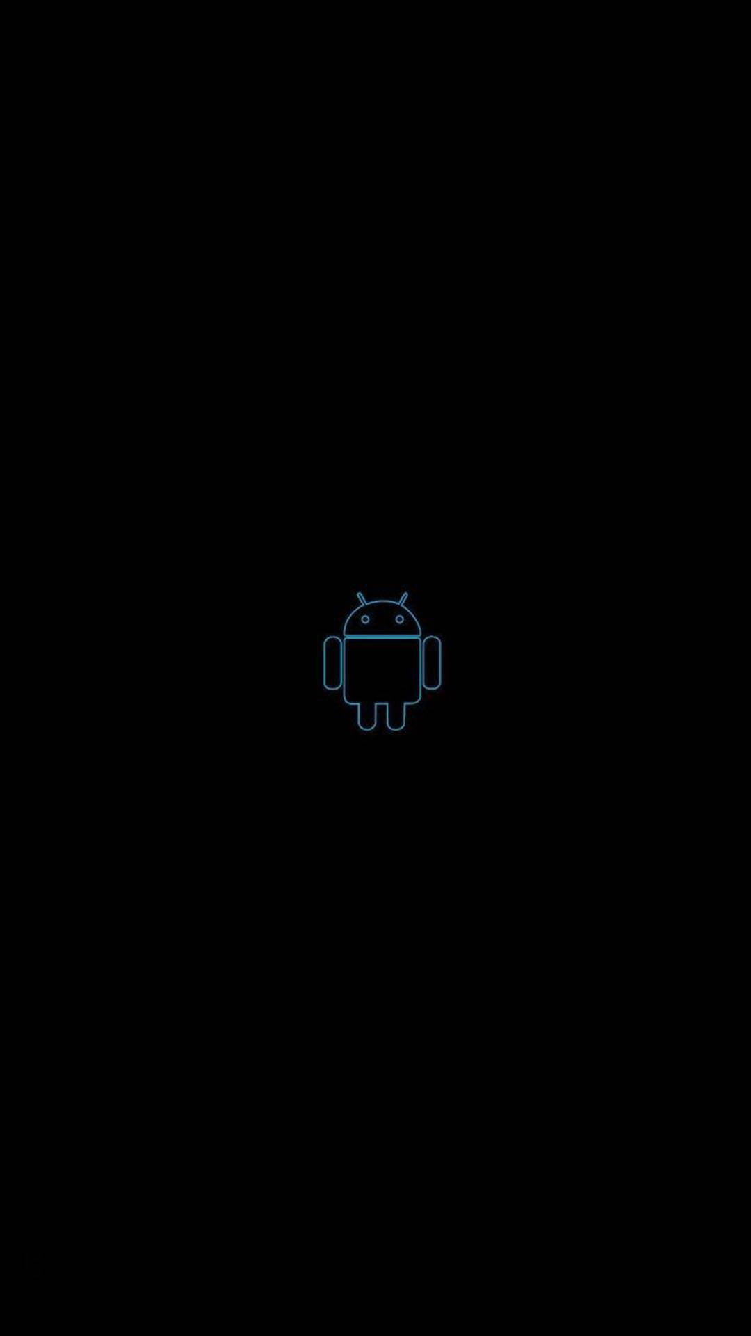 Mørk Android Teal Logo Wallpaper