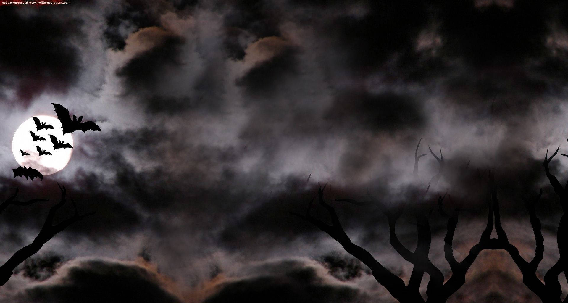 Mørk Halloween Nattehimmel Wallpaper