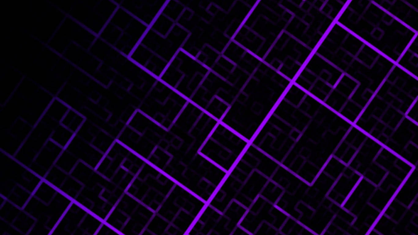 Mørk Lilla Neon Labyrint Wallpaper