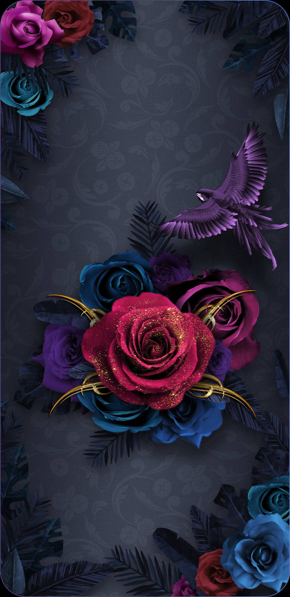 Mørk Rose Æstetisk Wallpaper