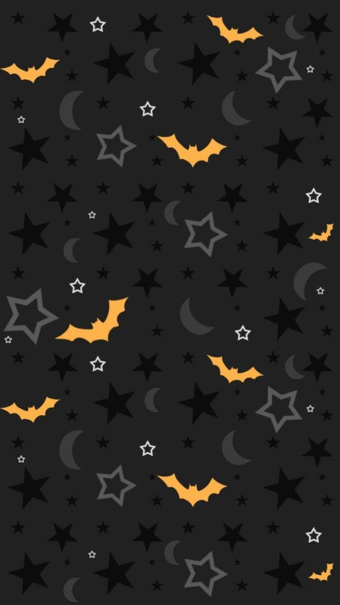 Mørke Halloween Flagermus Mønster Wallpaper