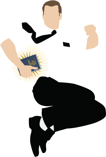 Mormon Missionary Jumpingwith Bookof Mormon PNG