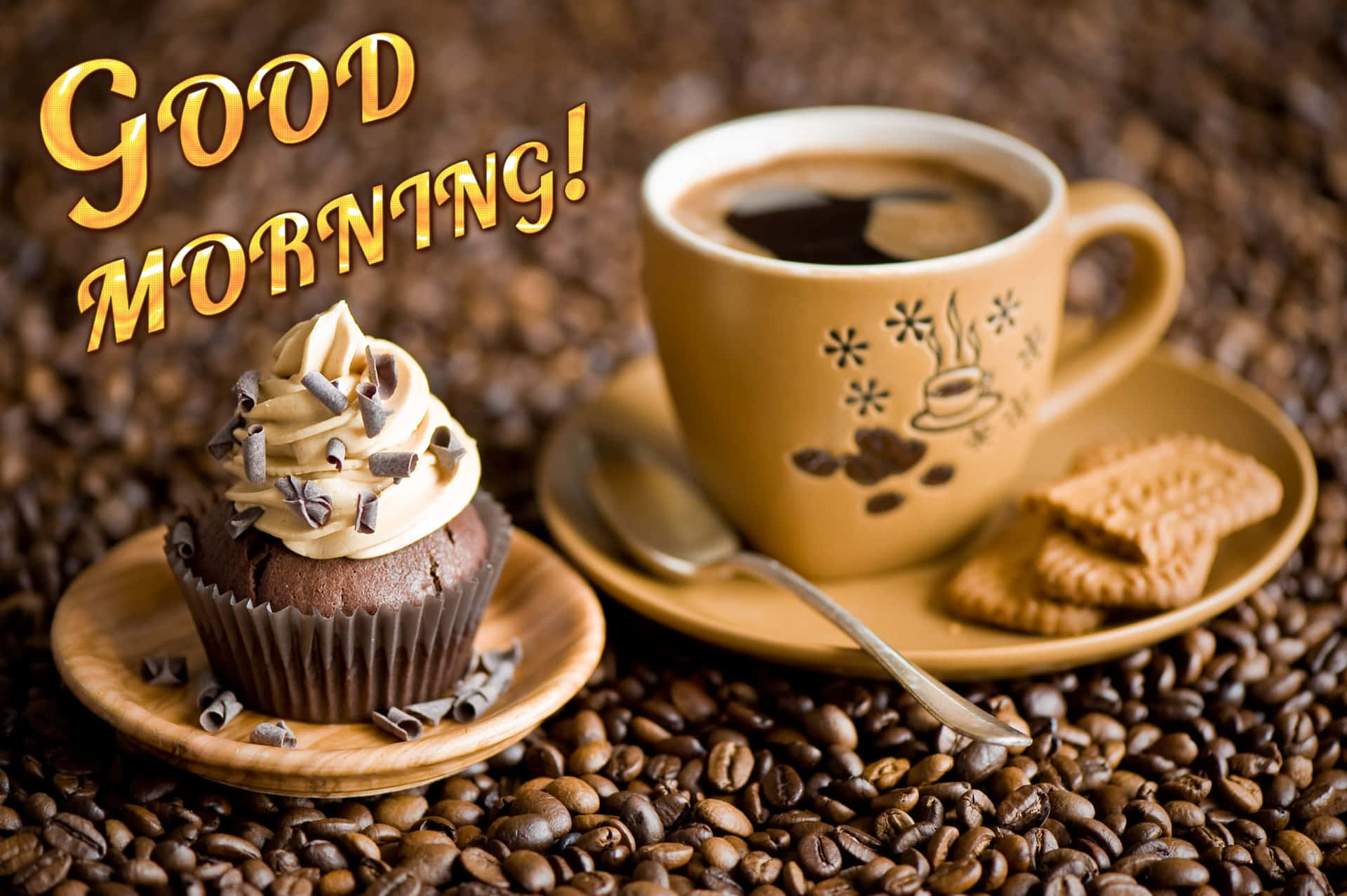 Good morning *, cake, good morning, coffee, tasty, cup, HD wallpaper |  Peakpx