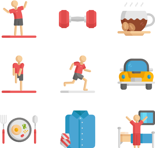 Morning Routine Icons PNG