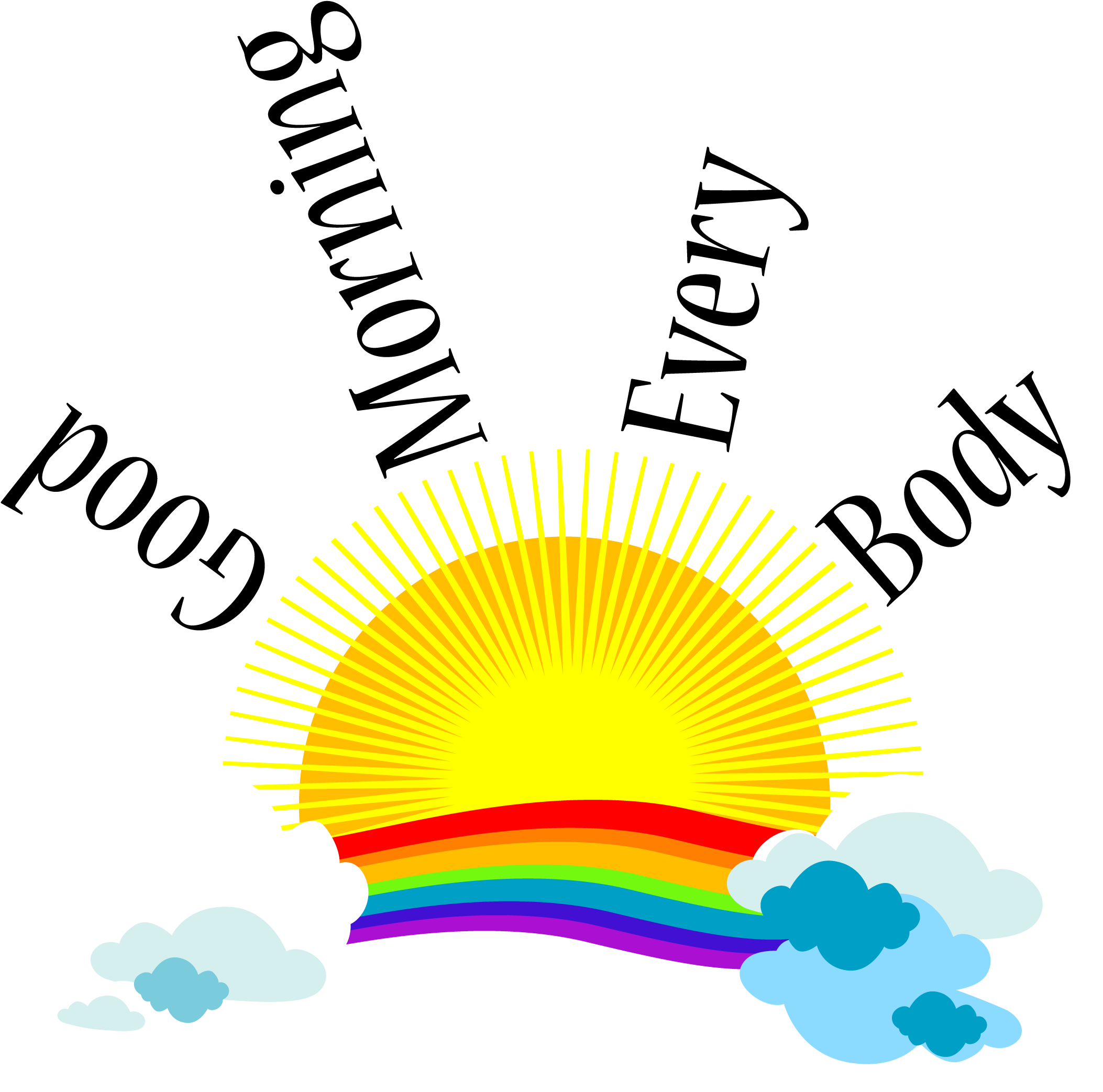 Morning Sunrise Rainbow Graphic PNG