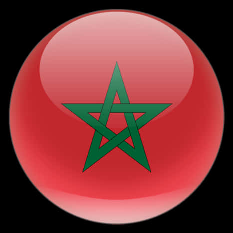 Moroccan_ Flag_ Glossy_ Button PNG