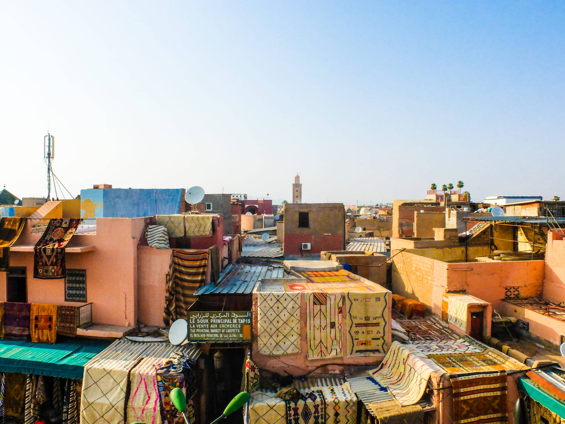 Morocco Colorful Rooftop Wallpaper