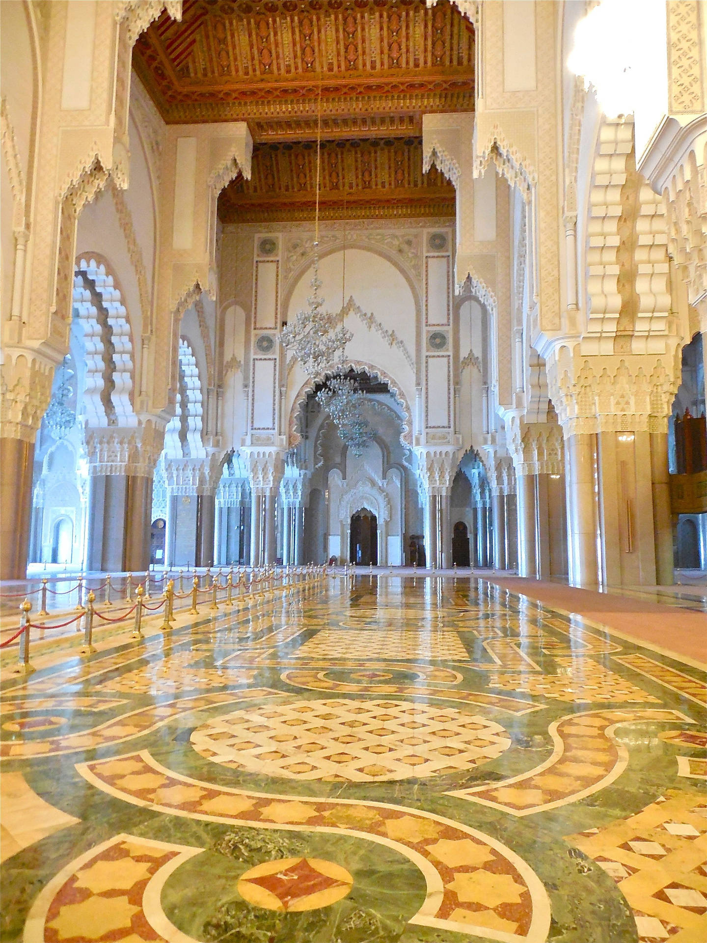 Morocco Hassan II Mosque Interior Wallpaper