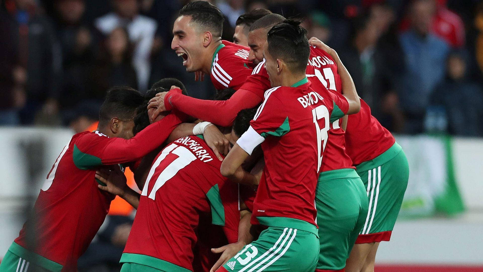 Morocco National Football Team Celebrating