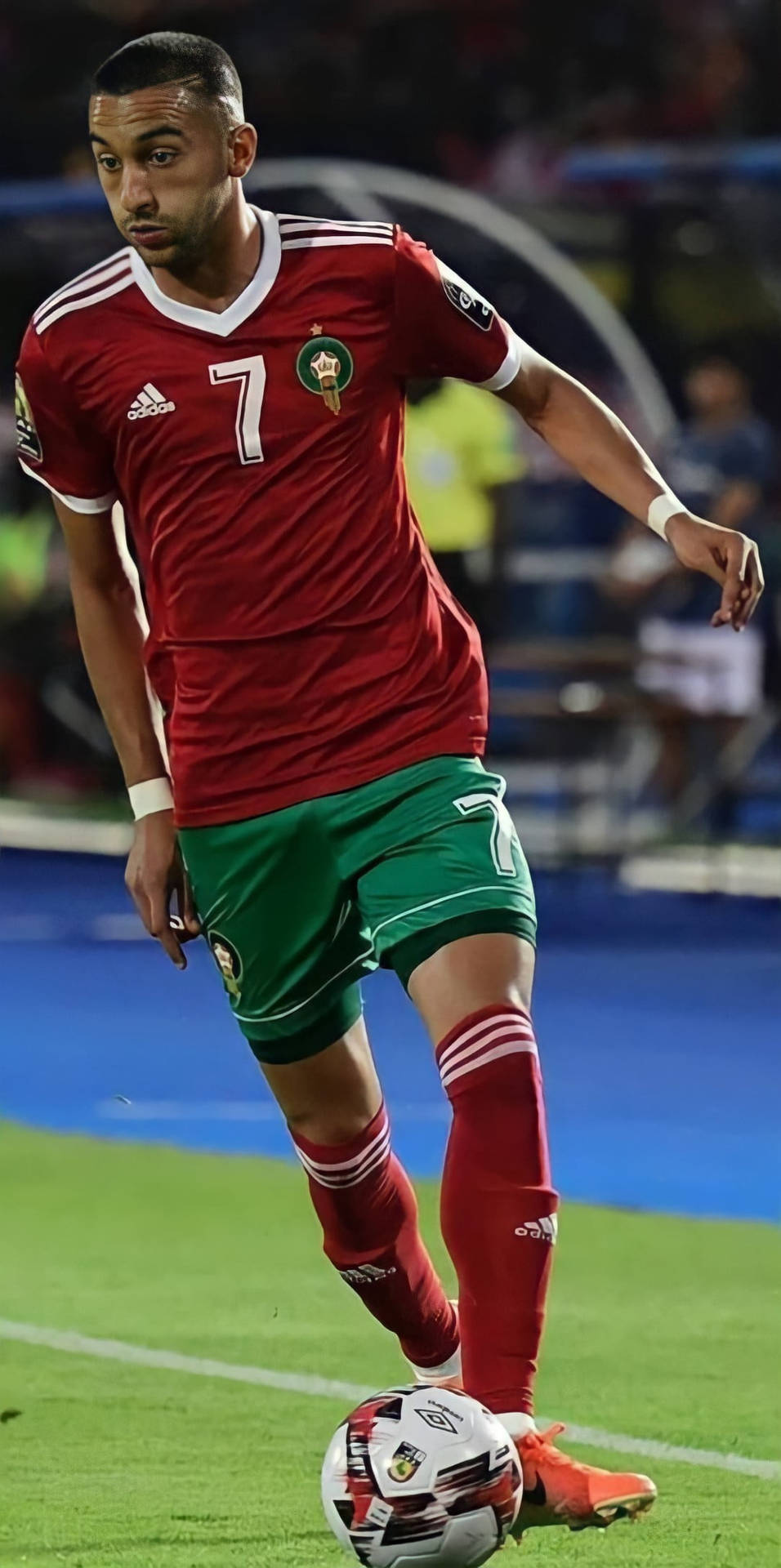 Morocco National Football Team Hakim Ziyech Kicking Ball