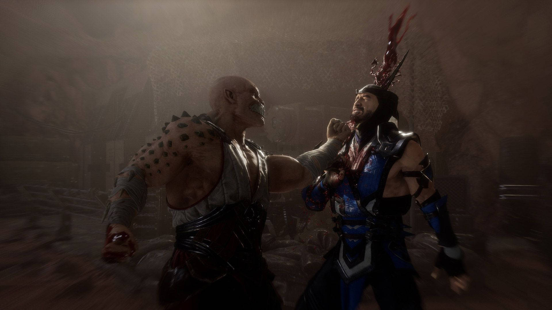 Baraka and Sub-Zero face off in Mortal Kombat 11 Wallpaper