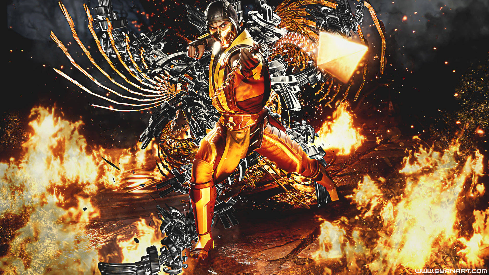 Mortal Kombat 11 Scorpion Raging Fire